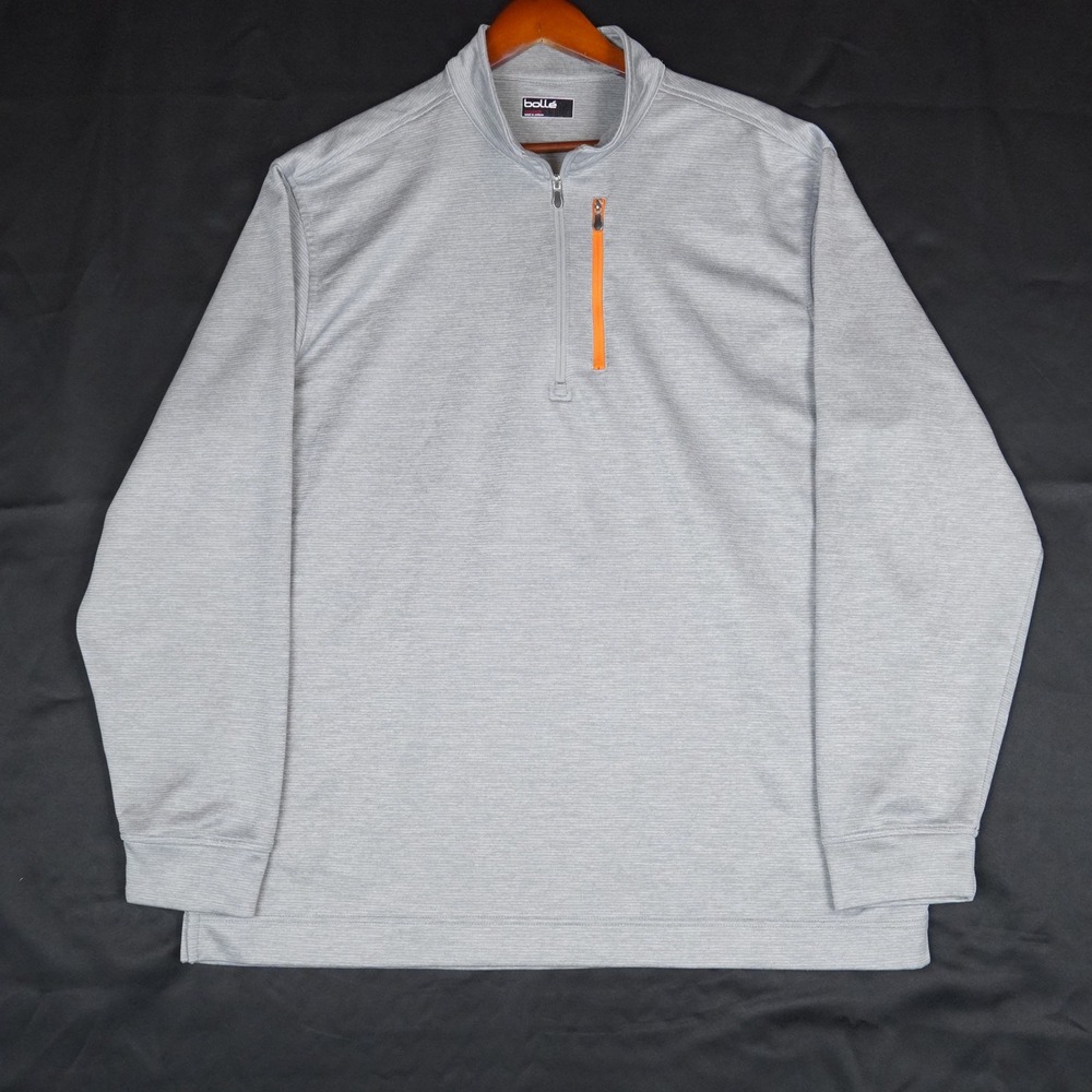 Bolle Quarter Zip Pullover Mens XXLarge Gray Heathered Golf Active Polyester